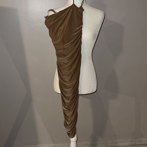 GUESS Camel Midi Dress XS